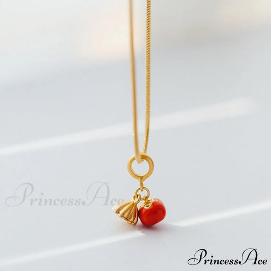 Lucky Orange Red Persimmon Anklet