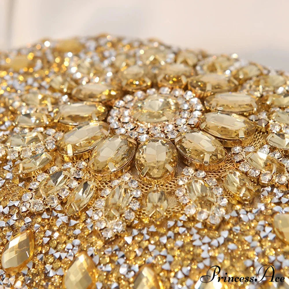 Luxurious Sparkling Crystal Clutch Evening Wedding Party Purse clutchbag-250126