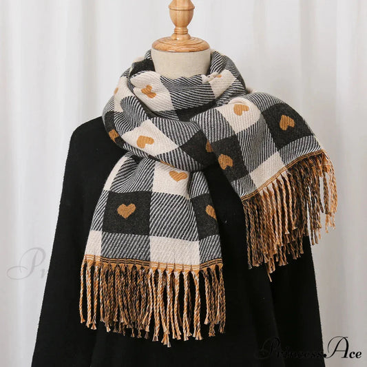 Luxury Winter Cashmere Pashmina Blanket Scarf for Women BLUE