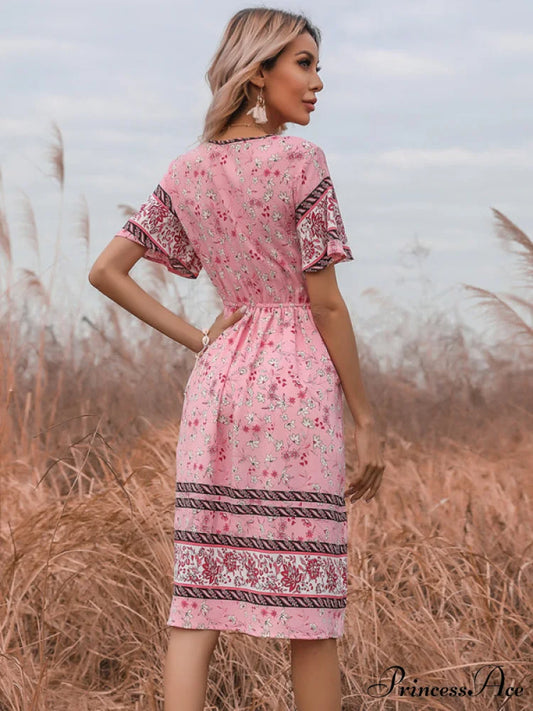 Lynette for Short-sleeve Mini Gown Women