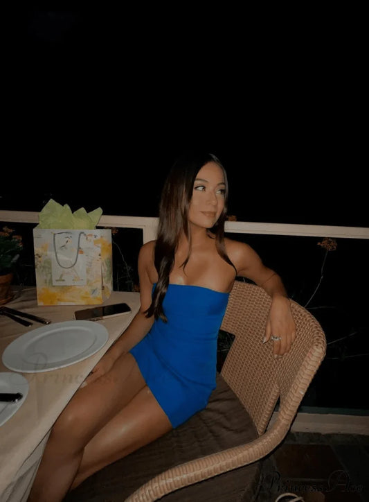 Maci Crepe Stylish Mini Dress 8 Days / 2 / XS / Blue