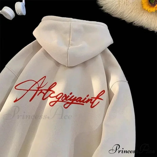 Main Street Correspondence Printed Generously Sized Hoodie hoodies-241228