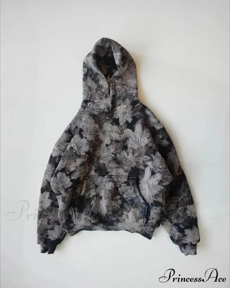 Maple Leaf Visual Pullover Hoodie hoodies-241228