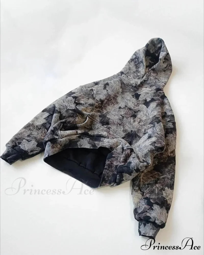 Maple Leaf Visual Pullover Hoodie hoodies-241228
