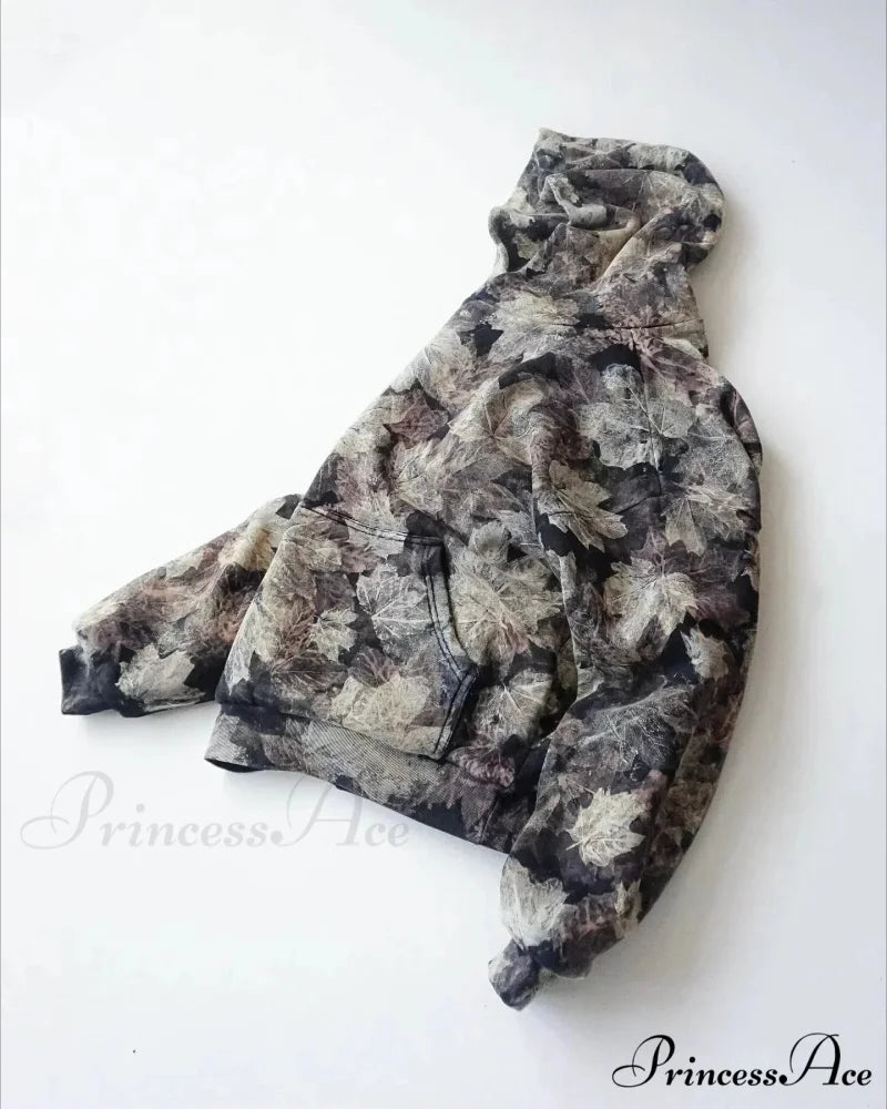 Maple Leaf Visual Pullover Hoodie hoodies-241228