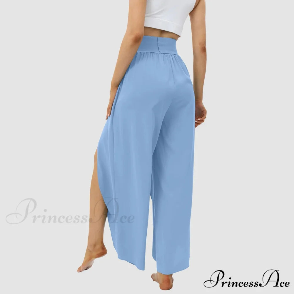 Mesh Frilled Folded Warm-weather Trousers pants-241228