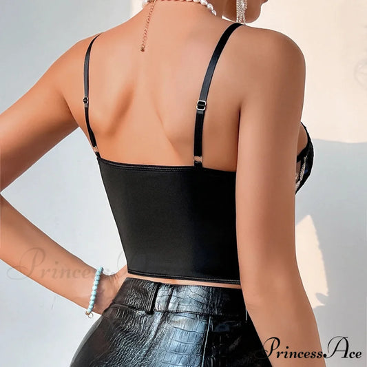 Mesh Tank Top Seductive Slim Bustier croptop-250126