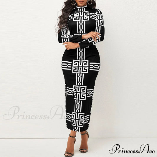 Mock Neck Streetwear Party Festival Dresses