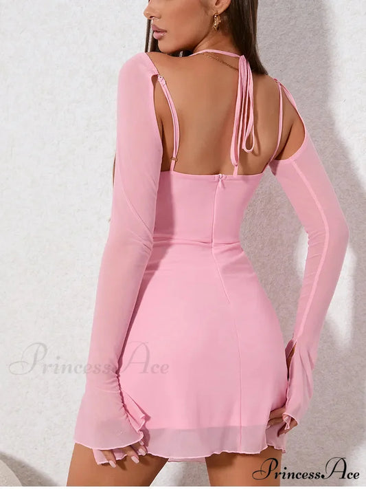 MONARI Elegant MINI DRESS Pink / S