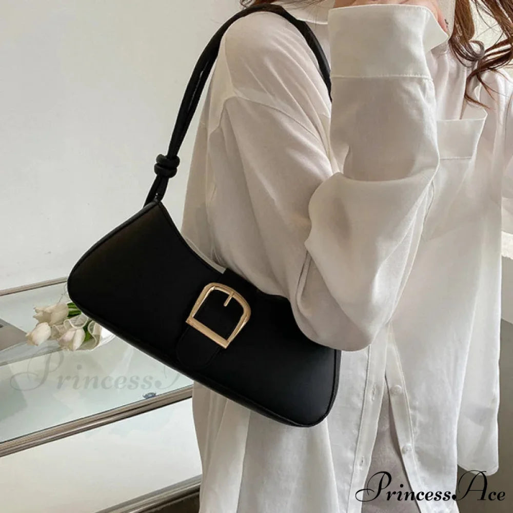 Monochromatic Fashionable Petite Shoulder Purse shoulder-250126