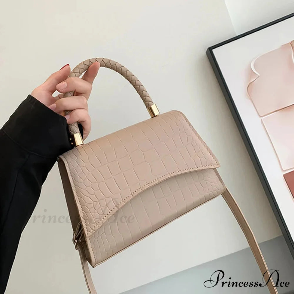 Monochromatic PU Leather Designer Crossbody Handbag handbag-250126