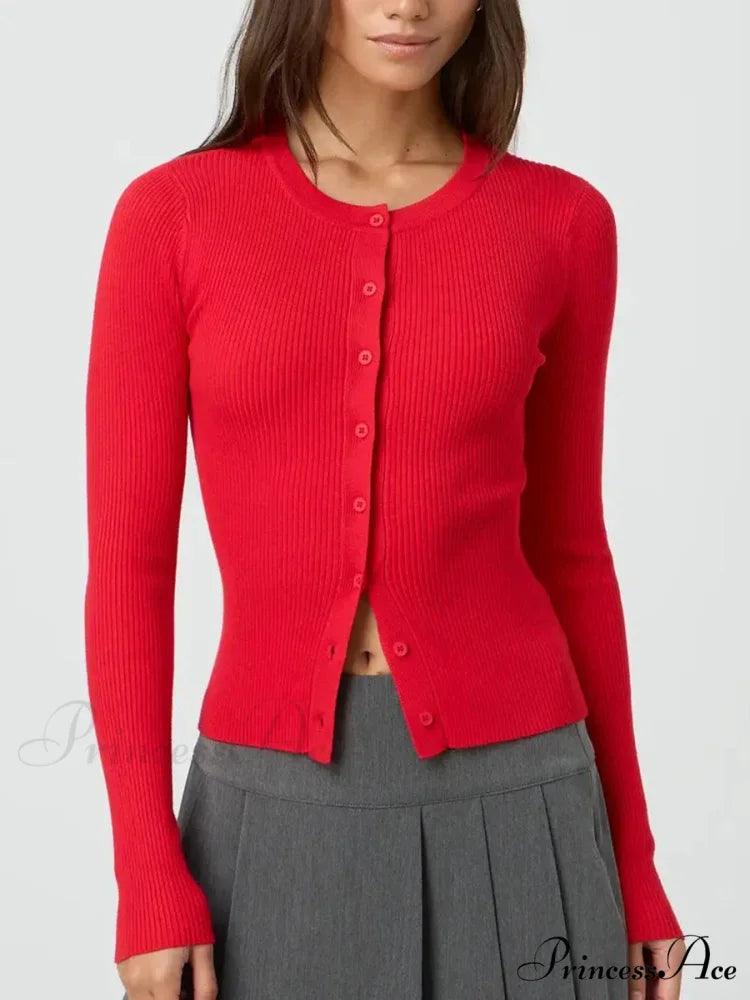 Monochromatic Textured Extended Sleeve Knit Cardigan cardigans-241228