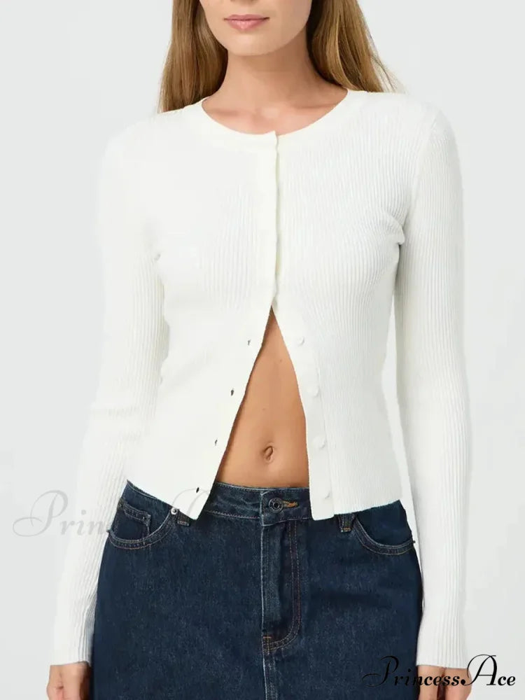Monochromatic Textured Extended Sleeve Knit Cardigan cardigans-241228