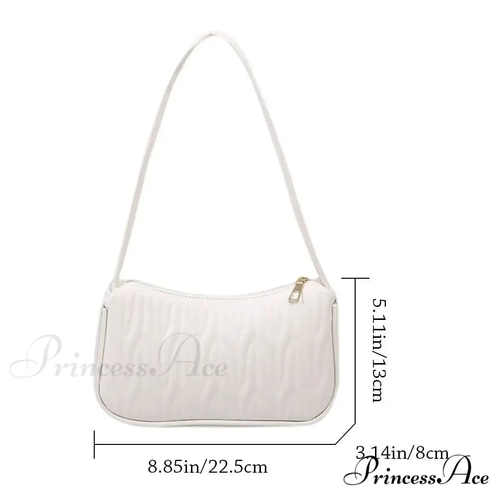 Monochrome PU Leather Women Shoulder Bag shoulder-250126