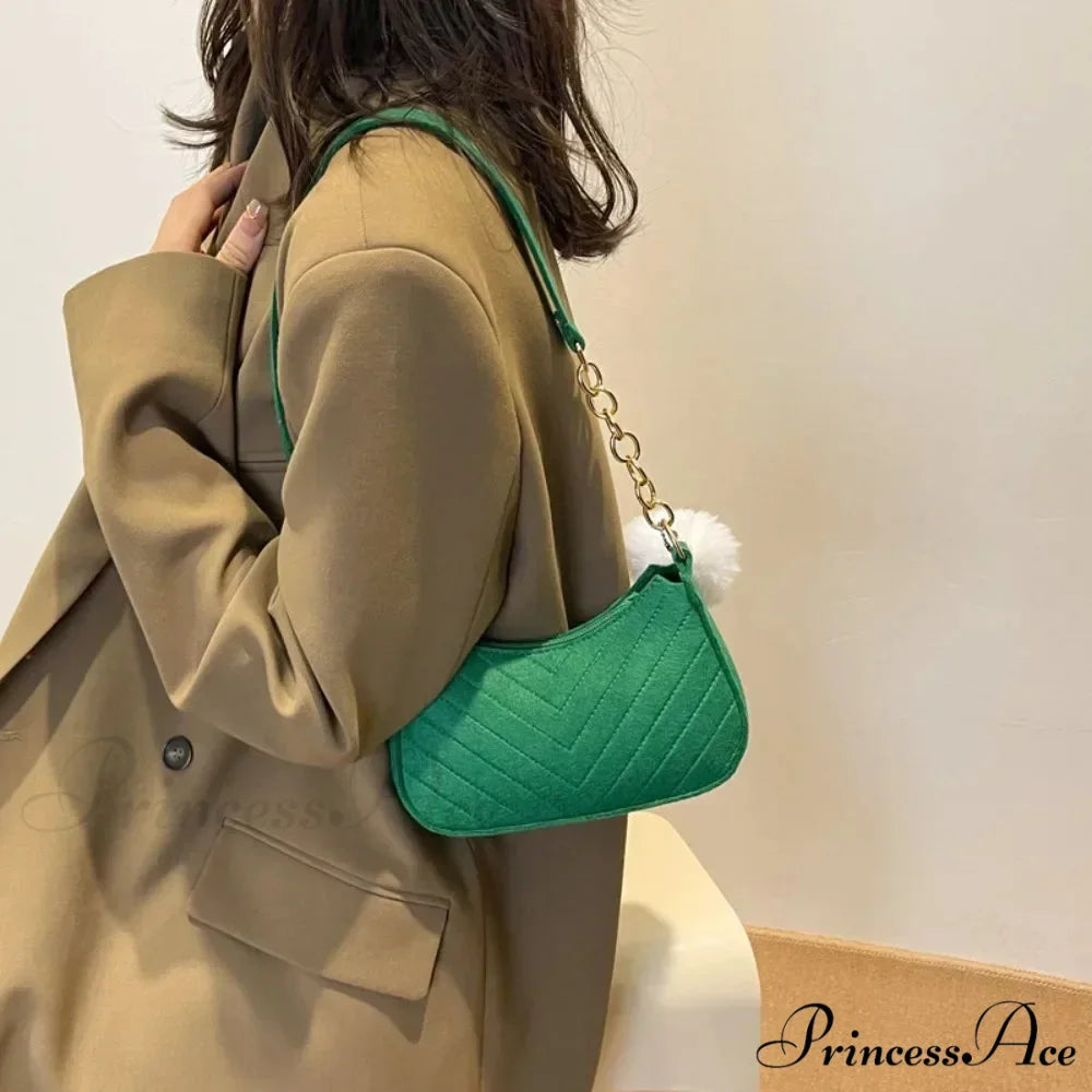 Monochrome Small Underarm Shoulder Bag shoulder-250126