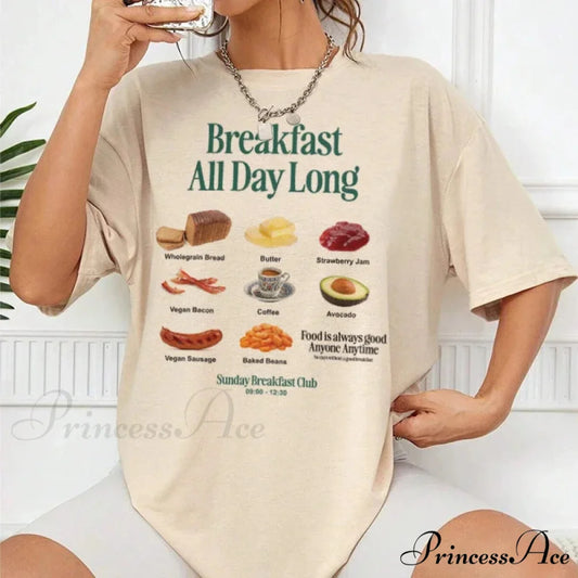 Morning Club Amusing Vintage T-shirt Khaki / S t-shirt-250223