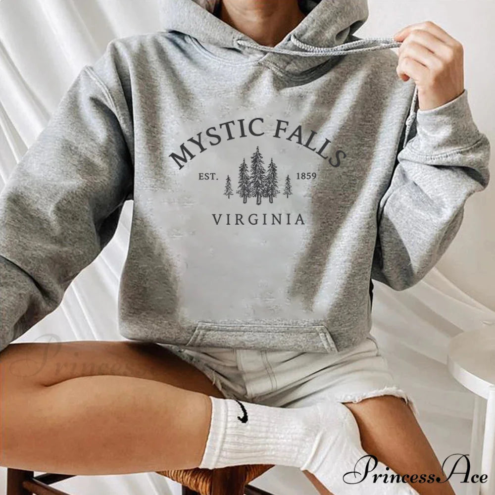 Mystic Falls Virginia Salvatores Vampire Fan Unisex Long Sleeve Christmas Hoodie Christmas Hoodies-L