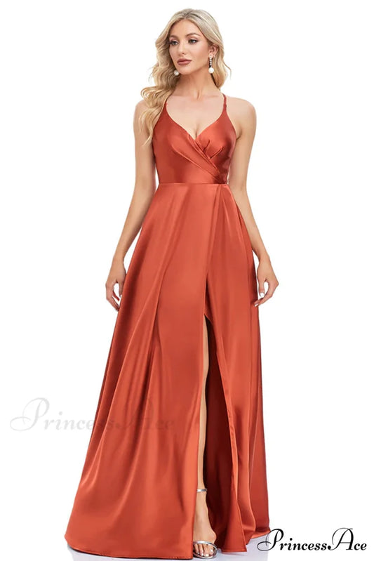Mythical Romance Backless Trendy Satin Maxi Dress