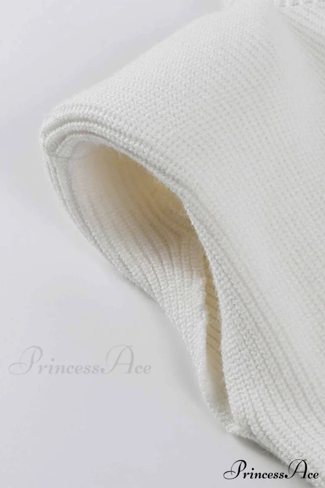 Neck Mock Sleeveless Sweater