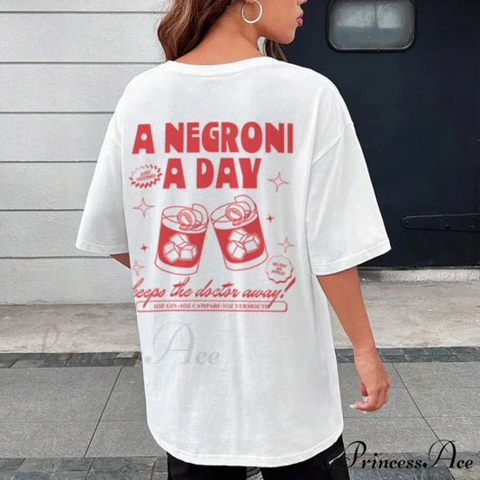 Negroni Warm Weather Vintage Cocktail T-shirt WHITE / S t-shirt-250223