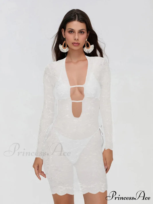 Net Blossom Infant Mini Dress WHITE / S minidress-250223