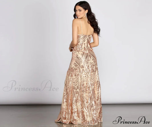 Nia Sequin Stylish Scroll Dress