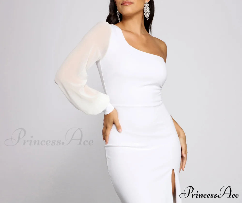 Odette Formal One Charming Shoulder Crepe Mermaid Dress