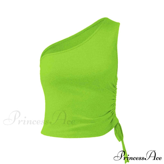 One Shoulder Cami Tie with Detail