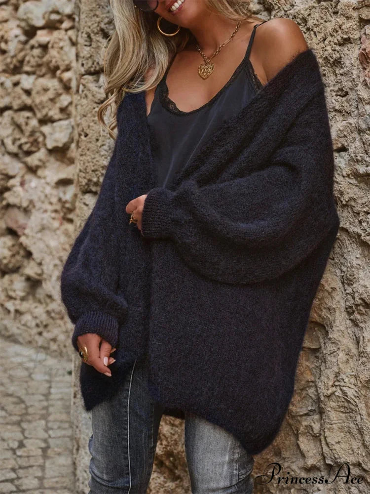 Open Front Soft Long Sleeve Knit Cardigan cardigans-241228