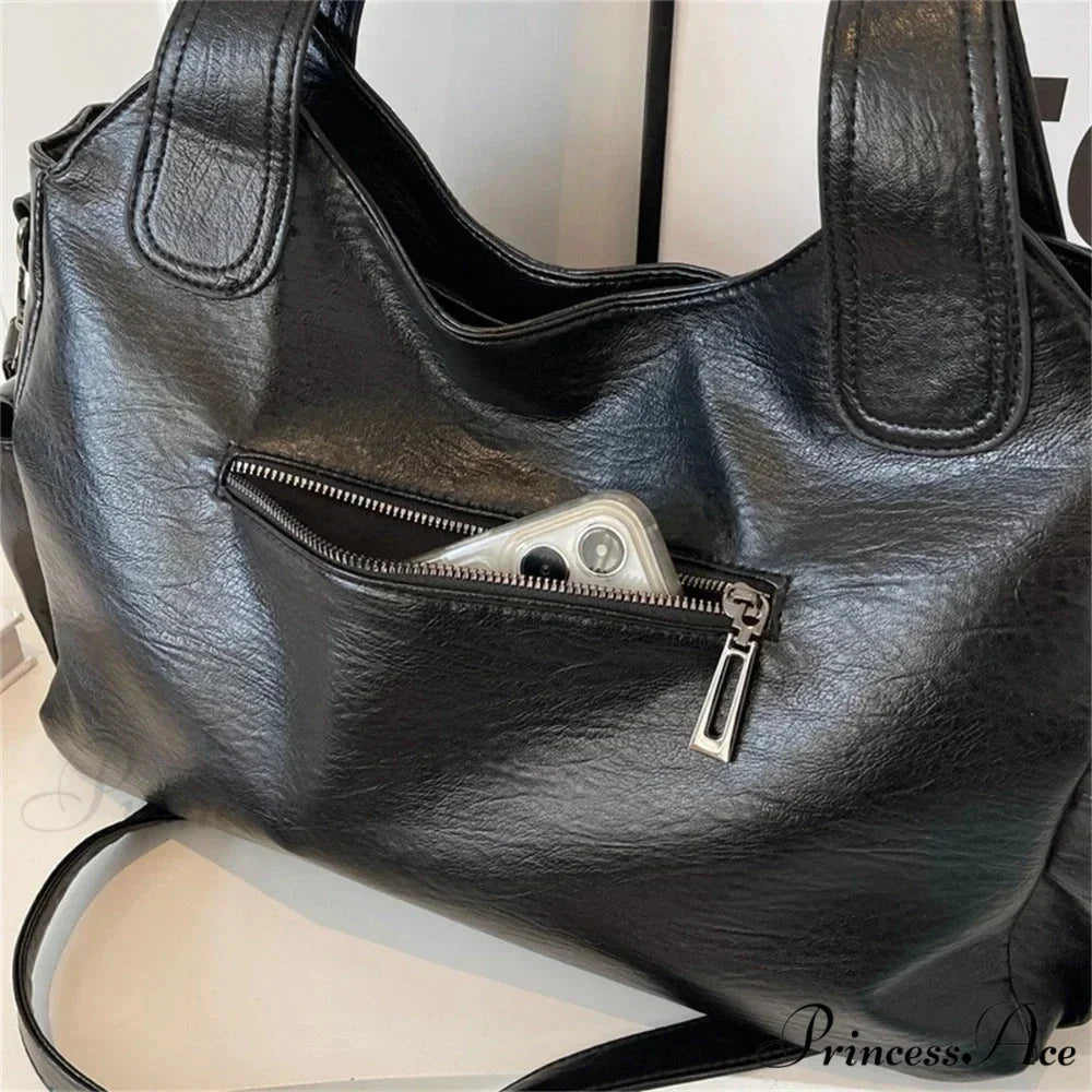 Opposing Shade Premium Zipper Shoulder Bag shoulder-250126