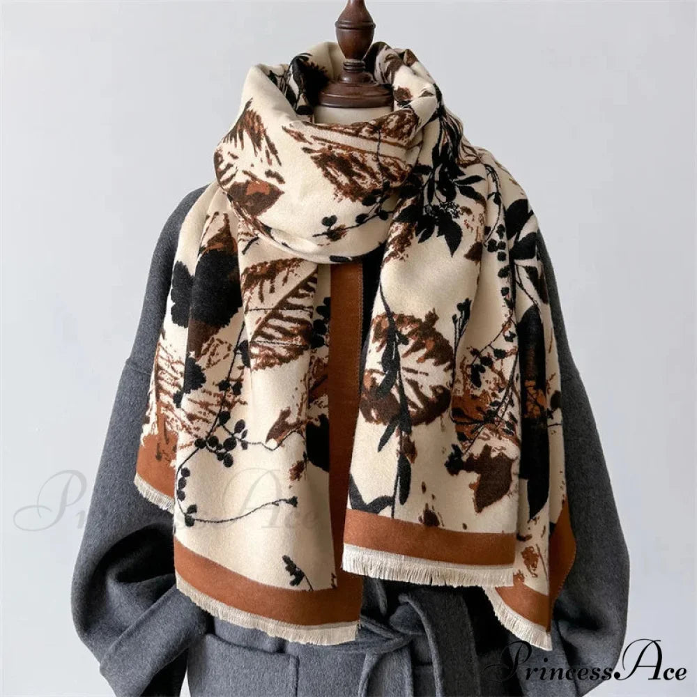 Opulent Cashmere Wrap Cold Weather Scarf black scarf-241228