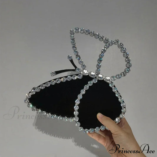 Opulent Gems Butterfly Celebration Evening Clutch Purse Black / 23cm 13.5cm clutchbag-250126