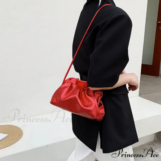 Opulent Gold Fluffy Silver Crossbody Clutch Purse handbag-250126