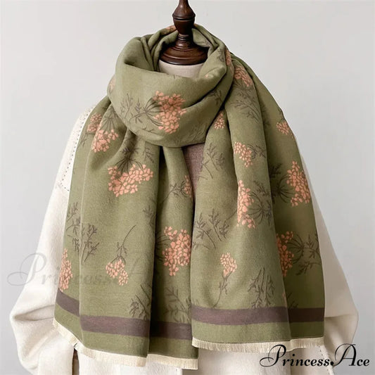 Opulent Pashmina Journey Cashmere Scarf green scarf-241228