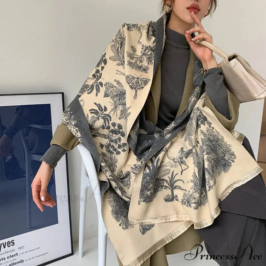 Opulent Winter Cashmere Pashmina Blanket Scarf Color 1 scarf-241228