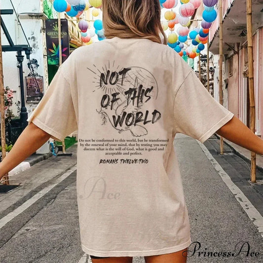 Otherworldly Bible Verse T-shirt Khaki / S t-shirt-250223