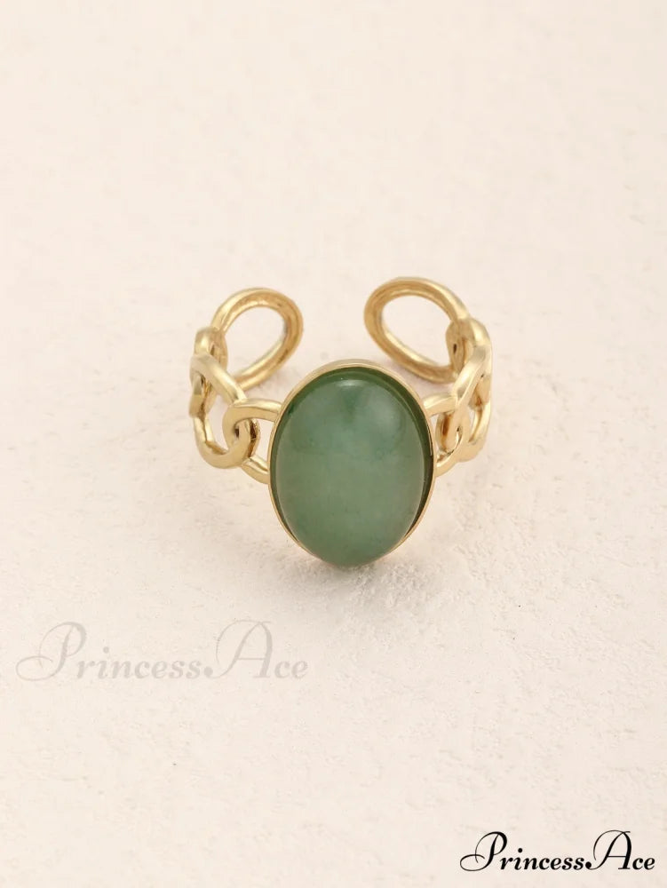 Oval Decor Cuff Ring