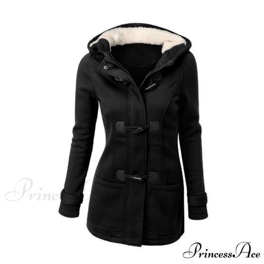 Overcoat Zipper Causal Hooded Coat