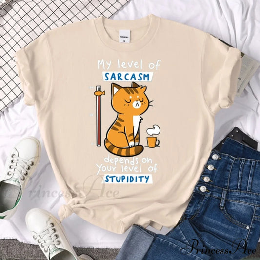 Oversize Fashion Clothing Funny Korean Style T-Shirts Khaki / XL