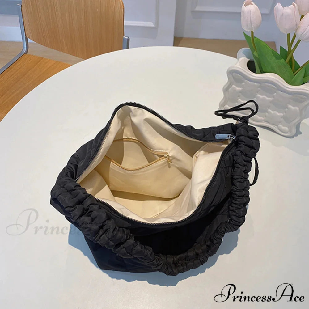 Padded Puffer Tote Shoulder Bag for Women shoulder-250126