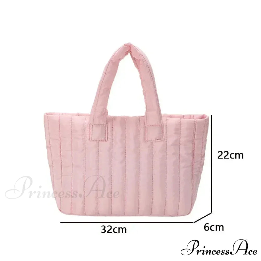 Padded Quilted Solid Color Traveler Handbag handbag-250126