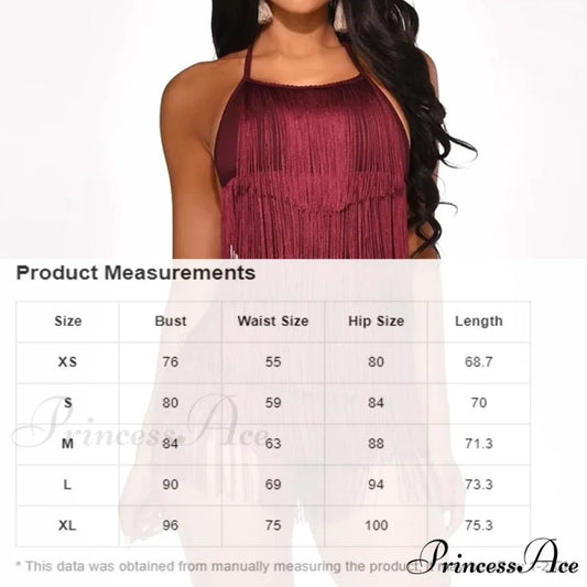 Party Fringe Bandage Halter Warm-Season Club Bodycon Tassel Gown Mini Casual 2024 Gown Backless Vestidos