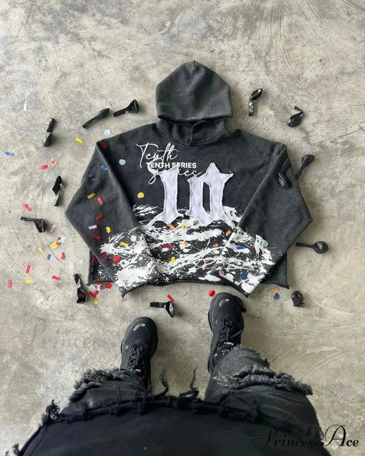 Patchwork Medieval Cotton Hoodie black 1 / S hoodies-241228