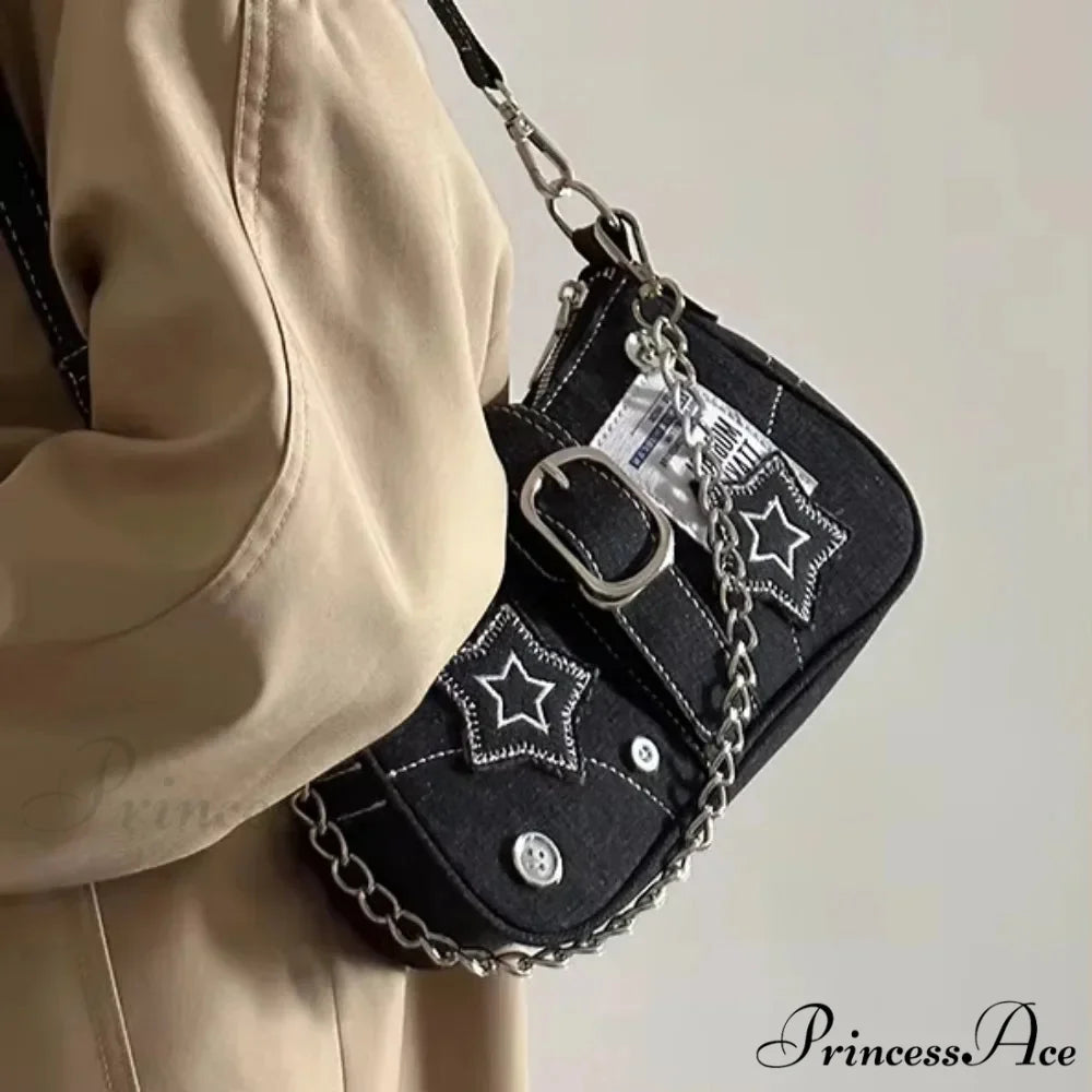 Pattern Canvas Underarm Shoulder Bag shoulder-250126