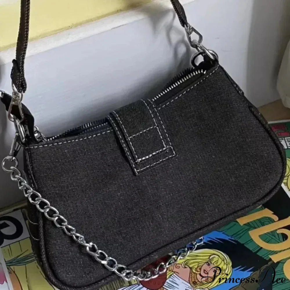 Pattern Canvas Underarm Shoulder Bag shoulder-250126