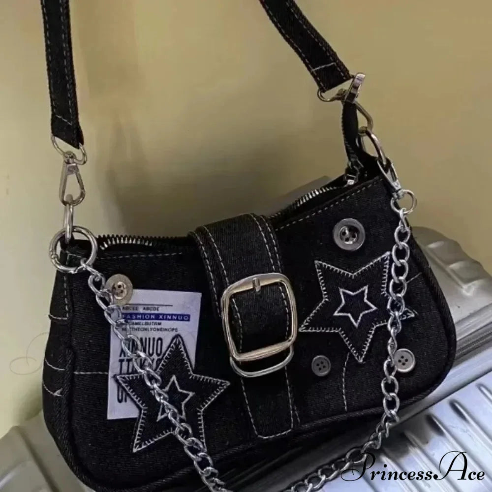 Pattern Canvas Underarm Shoulder Bag shoulder-250126