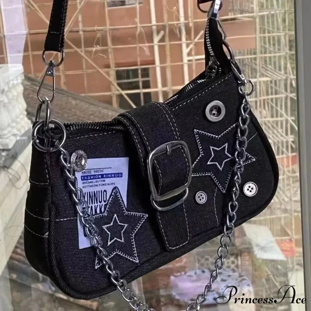 Pattern Canvas Underarm Shoulder Bag shoulder-250126