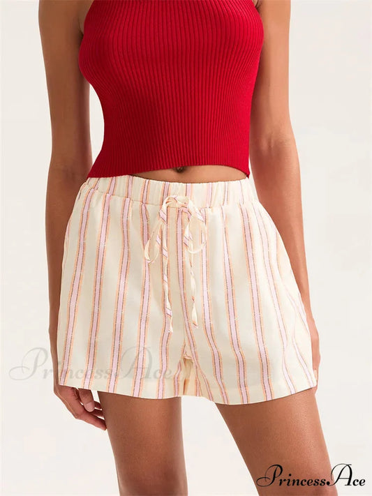 Patterned Broad Leg Pocket Short white / S short-250223
