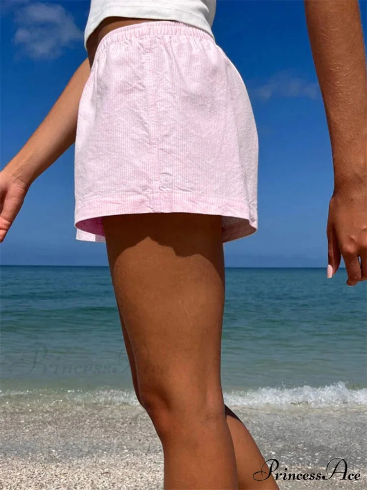 Patterned Button Baggy Sleepwear Short short-250223