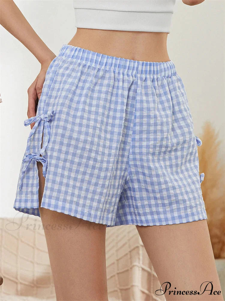 Patterned Carved Lace-Up Ribbon Short short-250223